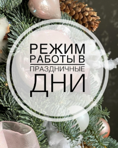 График работы в праздники (декабрь 2024 г., январь 2025 г.)